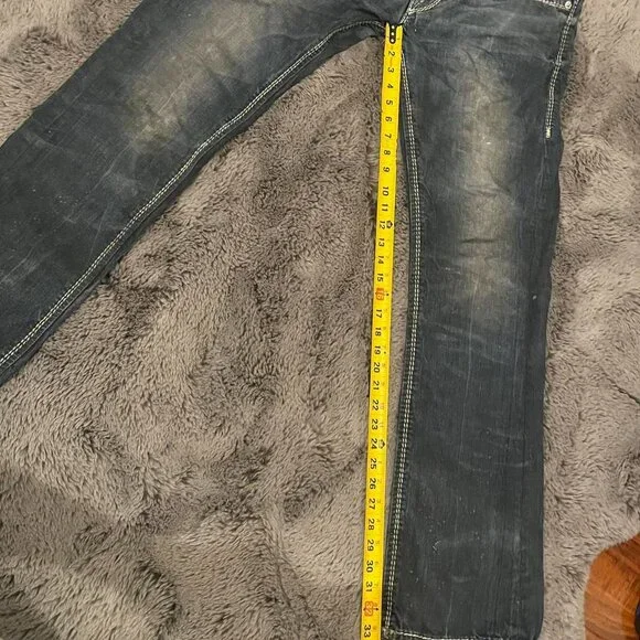 True Religion Women's Navy and Blue Jeans